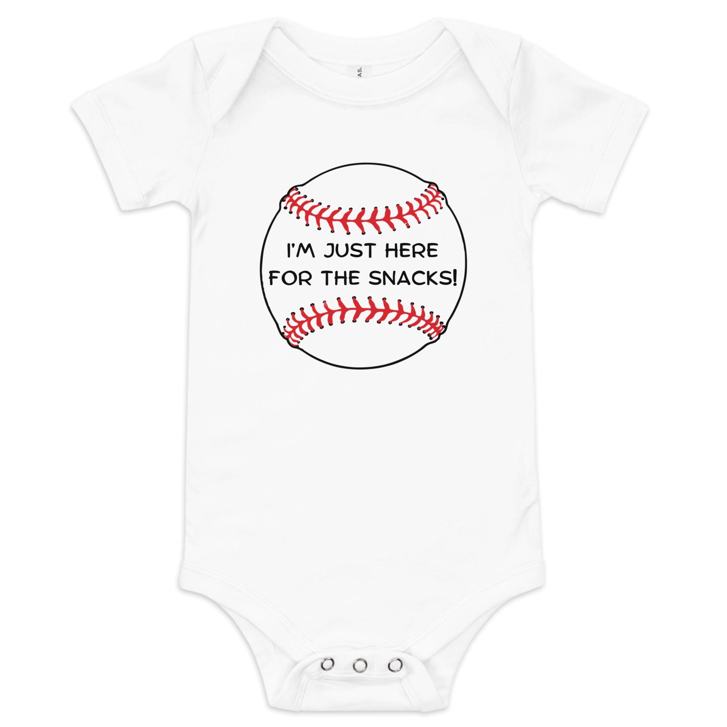 I,m Just Here For The Snacks! - Baby short sleeve one piece