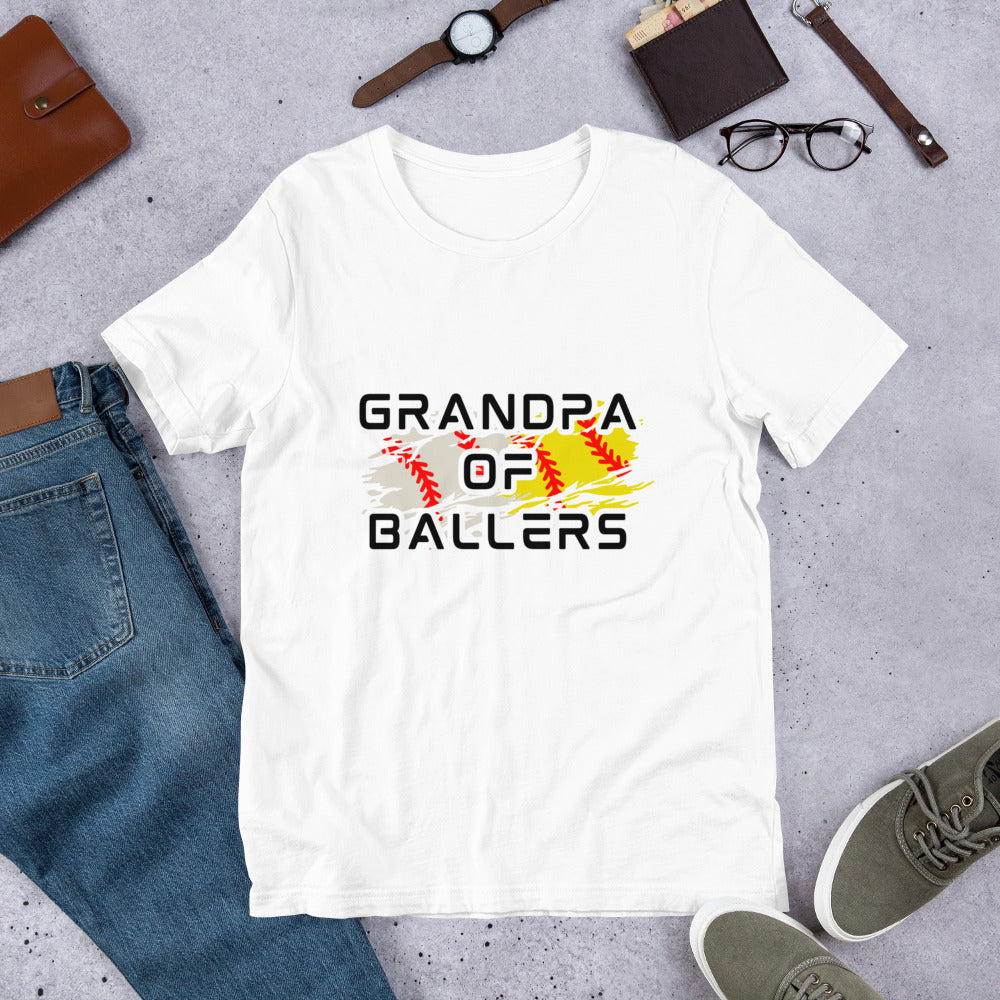 Grandpa of Ballers (Baseball & Softball Combo) Unisex t-shirt